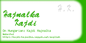 hajnalka kajdi business card
